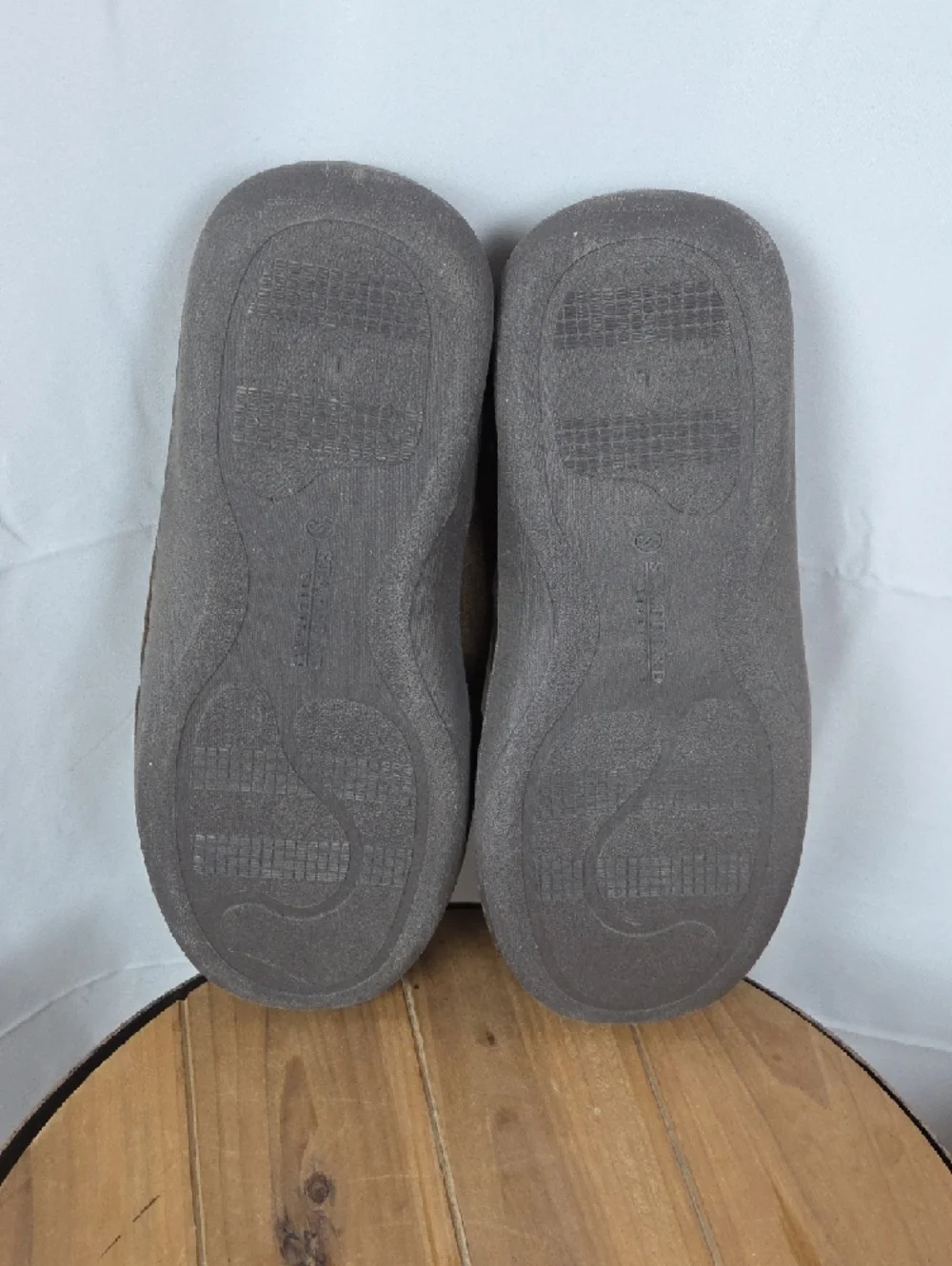 Stafford Men's Brown Suede-Look Slip-On Slippers